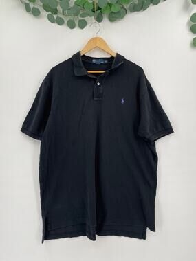 Polo by Ralph Lauren Charcoal Black Mens Polo  XXL